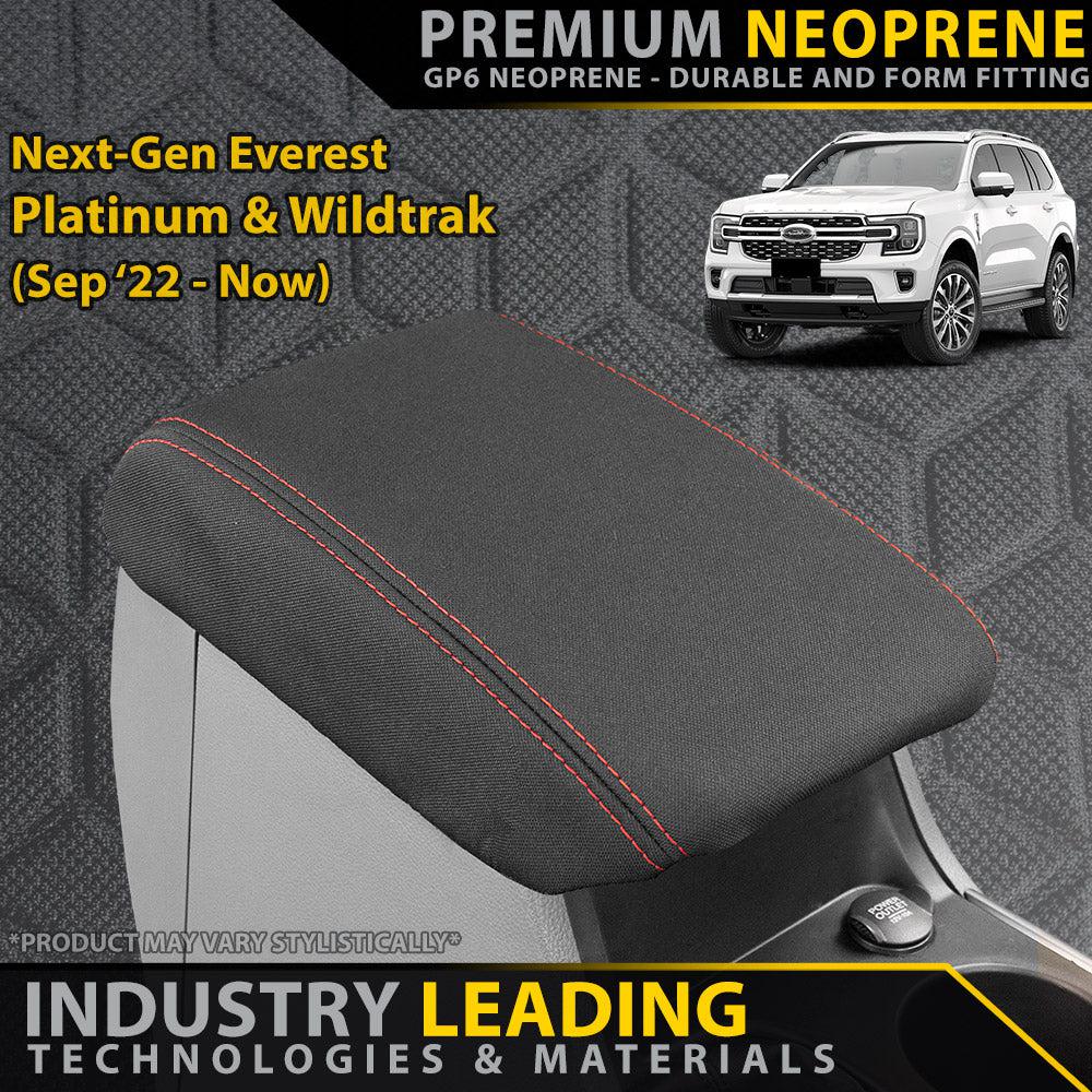 Ford Next-Gen Everest Platinum & Wildtrak Premium Neoprene Console Lid (Made to Order)