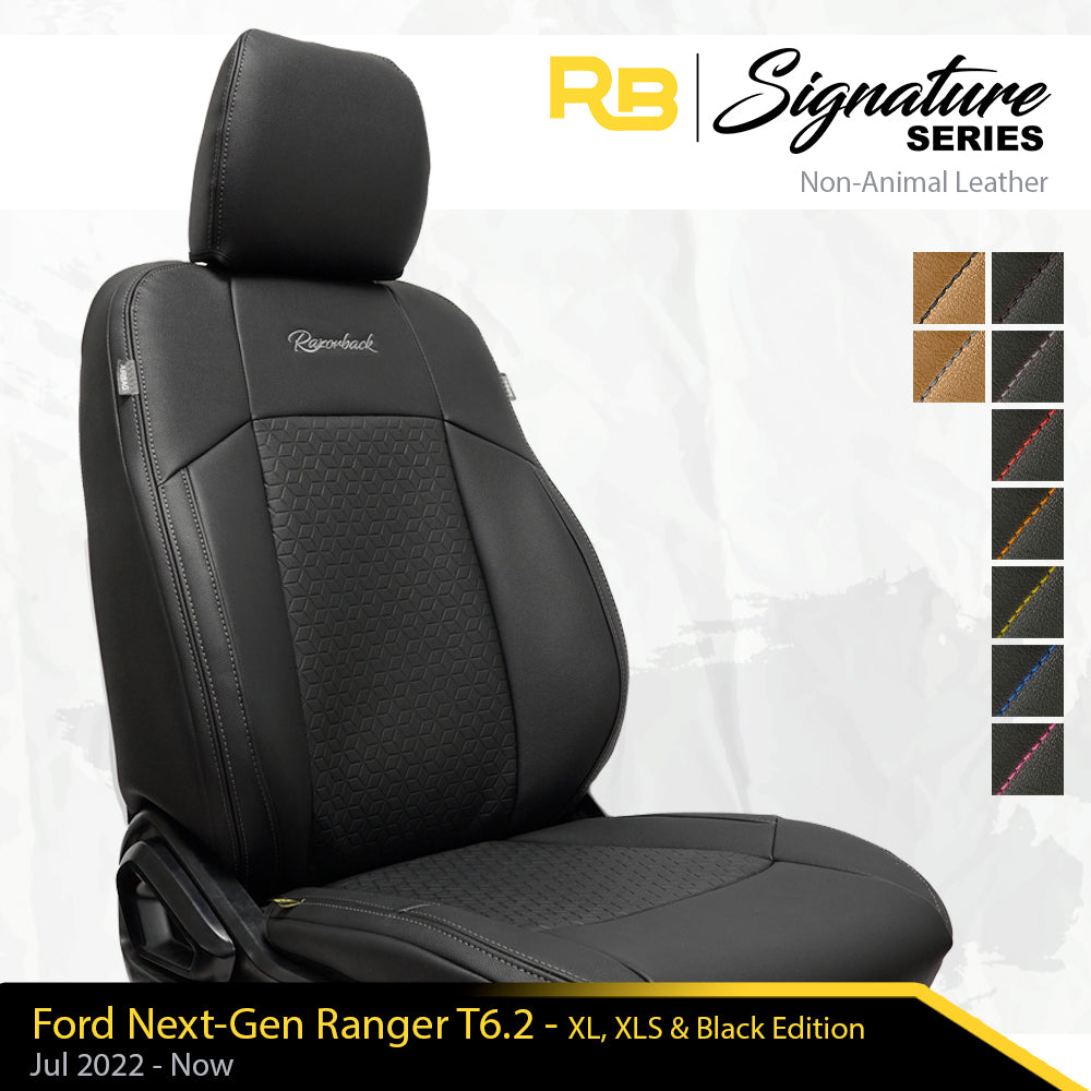 SIGNATURE SERIES Front Row Seat Covers - Ford Next-Gen Ranger T6.2 XL, XLS & Black Edition