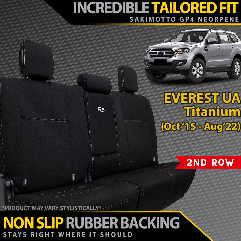 Ford Everest UA Titanium Neoprene 2nd Row Seat Covers (Made to Order)