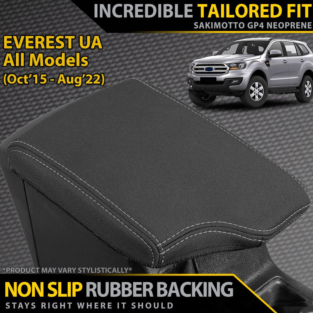 Ford Everest UA Titanium Neoprene Console Lid Cover (Made to Order)