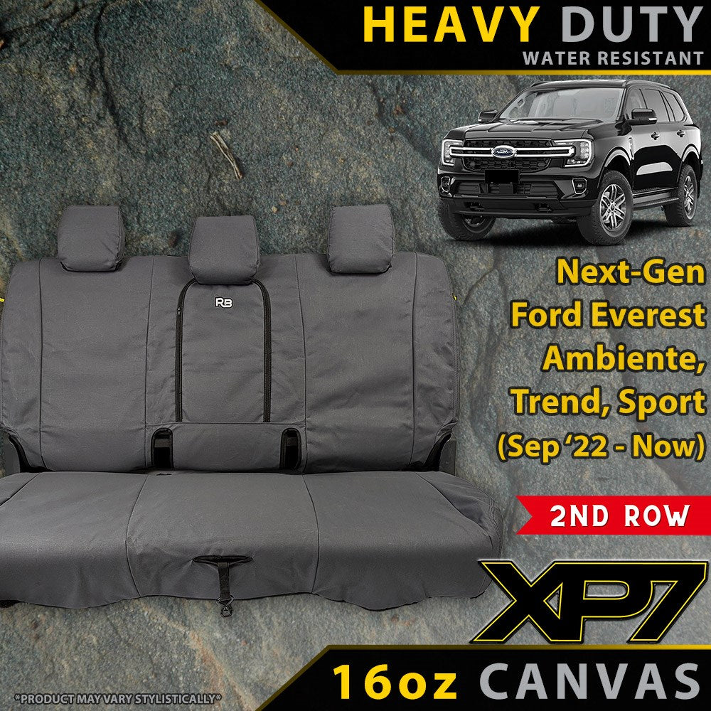 Ford Next-Gen Everest Ambiente, Trend & Sport XP7 Heavy Duty Canvas 2nd Row Seat Covers (Made to Order)