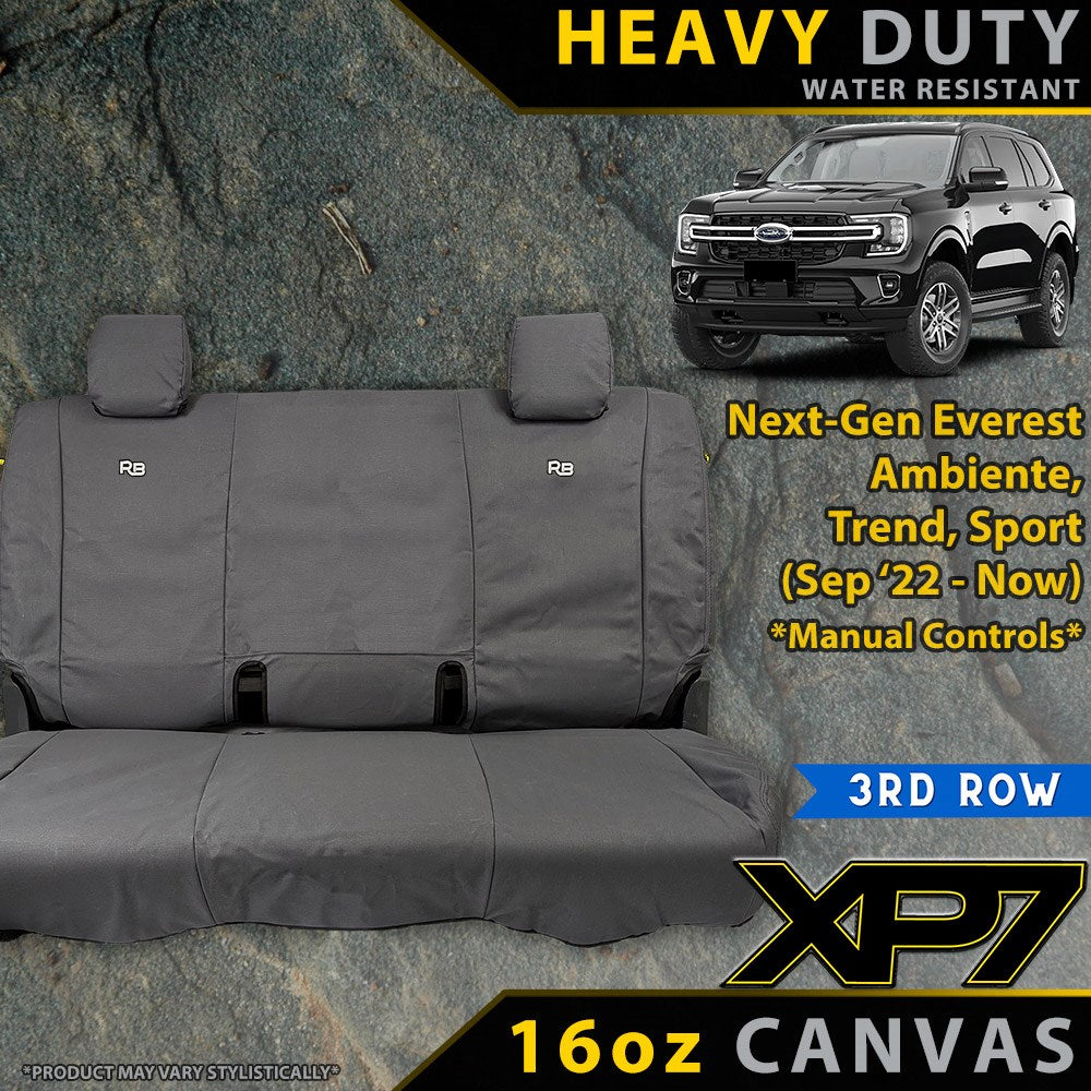 Ford Next-Gen Everest Ambiente, Trend & Sport XP7 Heavy Duty Canvas 3rd Seat Covers (Made to Order)