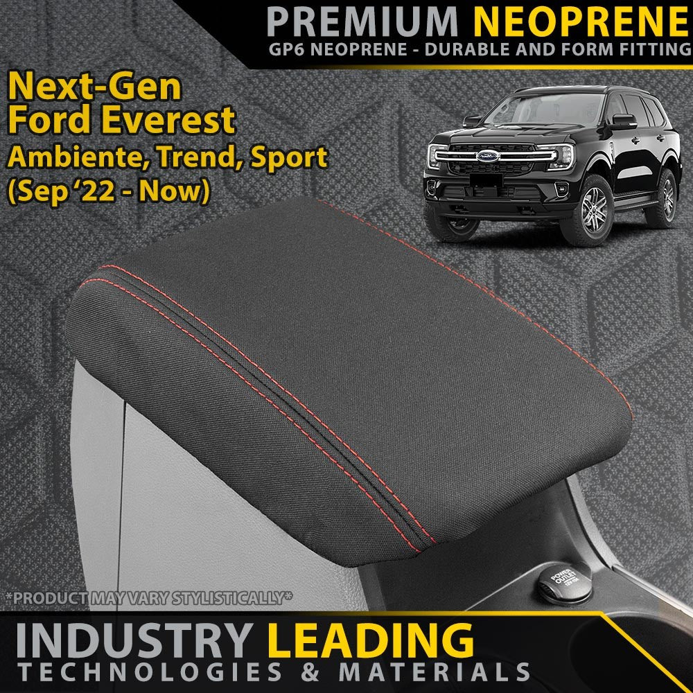 Ford Next-Gen Everest Ambiente, Trend & Sport Premium Neoprene Console Lid (Made to Order)