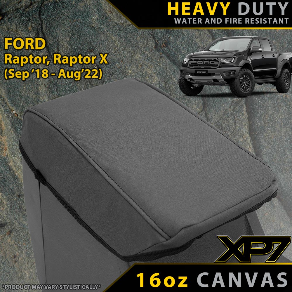 Ford Ranger Raptor XP7 Heavy Duty Canvas Armrest Console Lid (Made to Order)