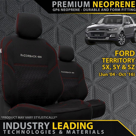 Ford Territory Premium Neoprene 2x Front Seat Covers (Made to order)-Razorback 4x4