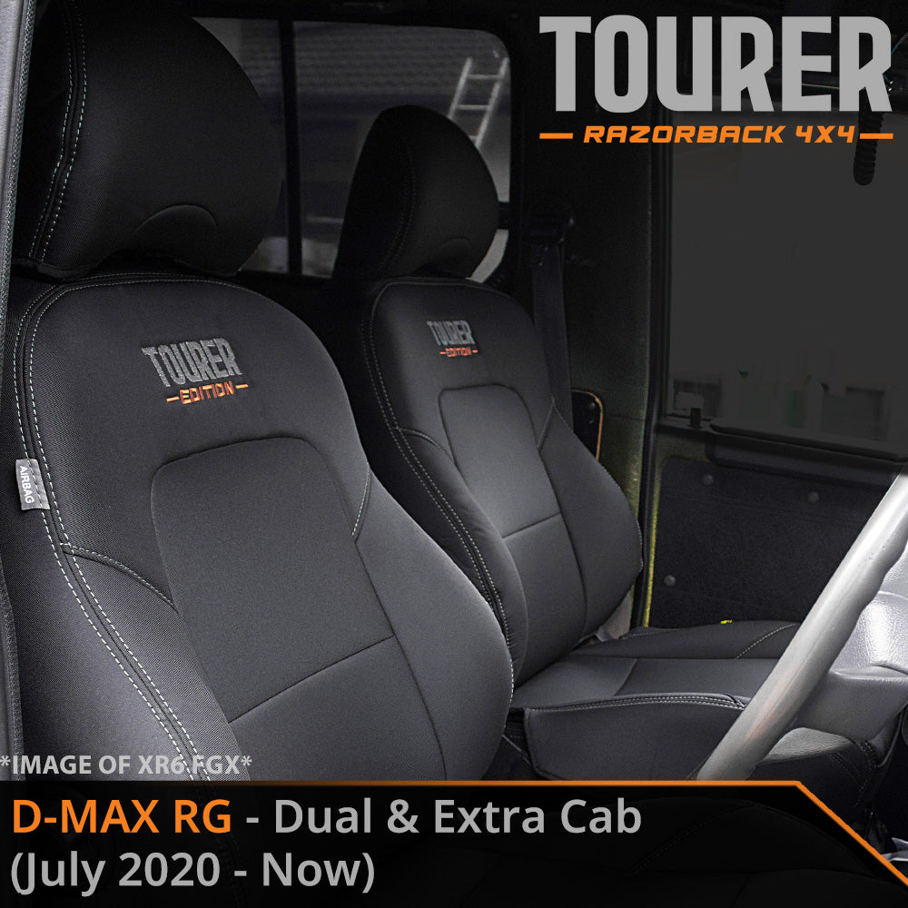 Isuzu D-MAX RG Tourer 2x Front Row Seat Covers (Made to Order)