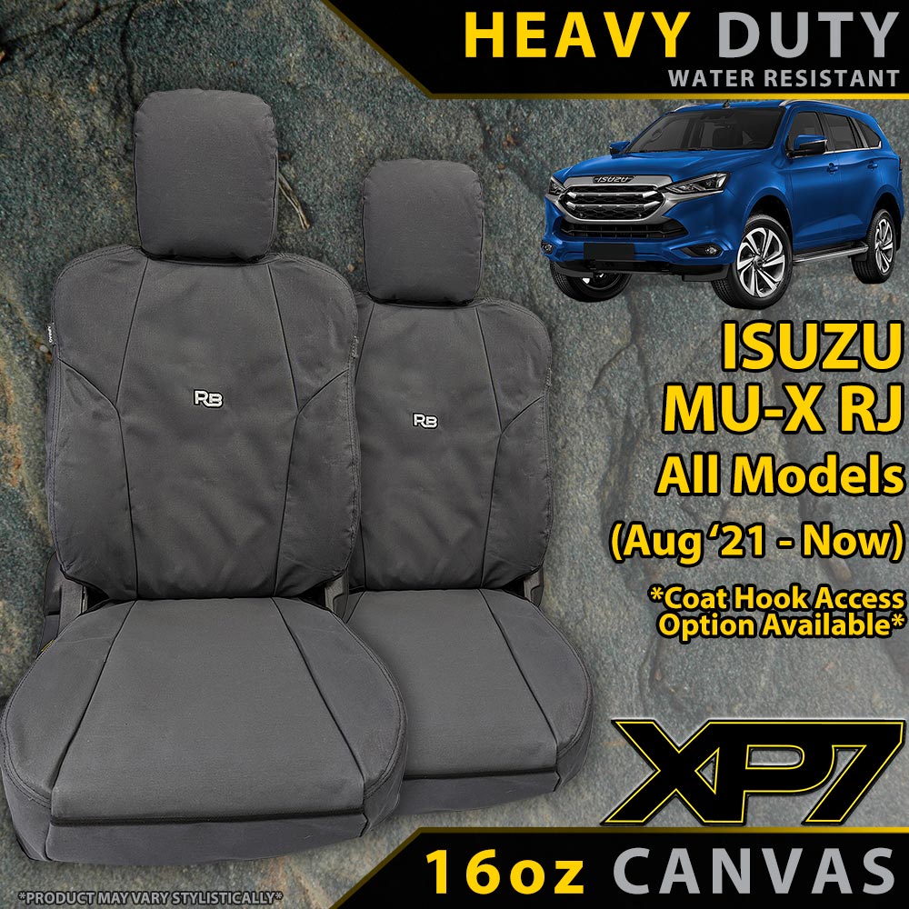 Isuzu MU-X RJ Heavy Duty XP7 Canvas 2x Front Seat Covers (Available)-Razorback 4x4