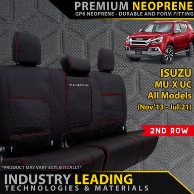 Isuzu MU-X UC Premium Neoprene 2nd Row Seat Covers (Made to Order)-Razorback 4x4
