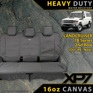 Landcruiser 78 Series Heavy Duty XP7 Canvas Rear Row Seat Covers (Made to Order)-Razorback 4x4