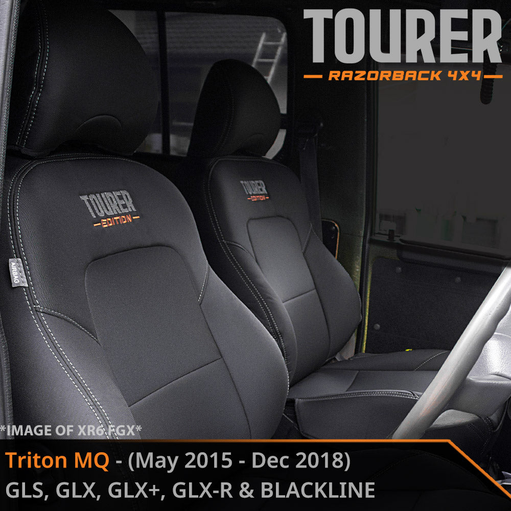 Mitsubishi Triton MQ Tourer 2x Front Row Seat Covers (Made to Order)