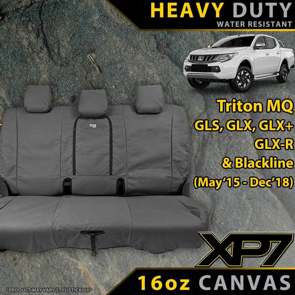 Mitsubishi Triton MQ XP7 Heavy Duty Canvas Rear Row Seat Covers (In Stock)