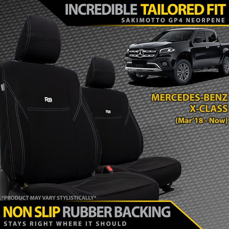 Mercedes-Benz X-Class Neoprene 2x Front Seat Covers (In Stock)-Razorback 4x4