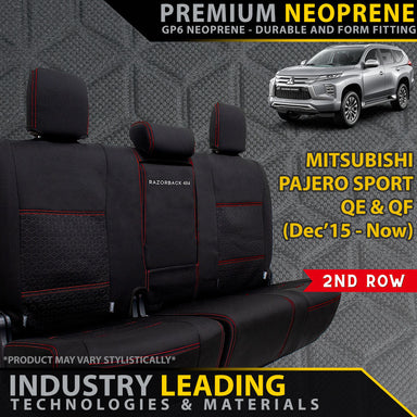 Mitsubishi Pajero Sport Premium Neoprene 2nd Row Seat Covers (Made to Order)-Razorback 4x4