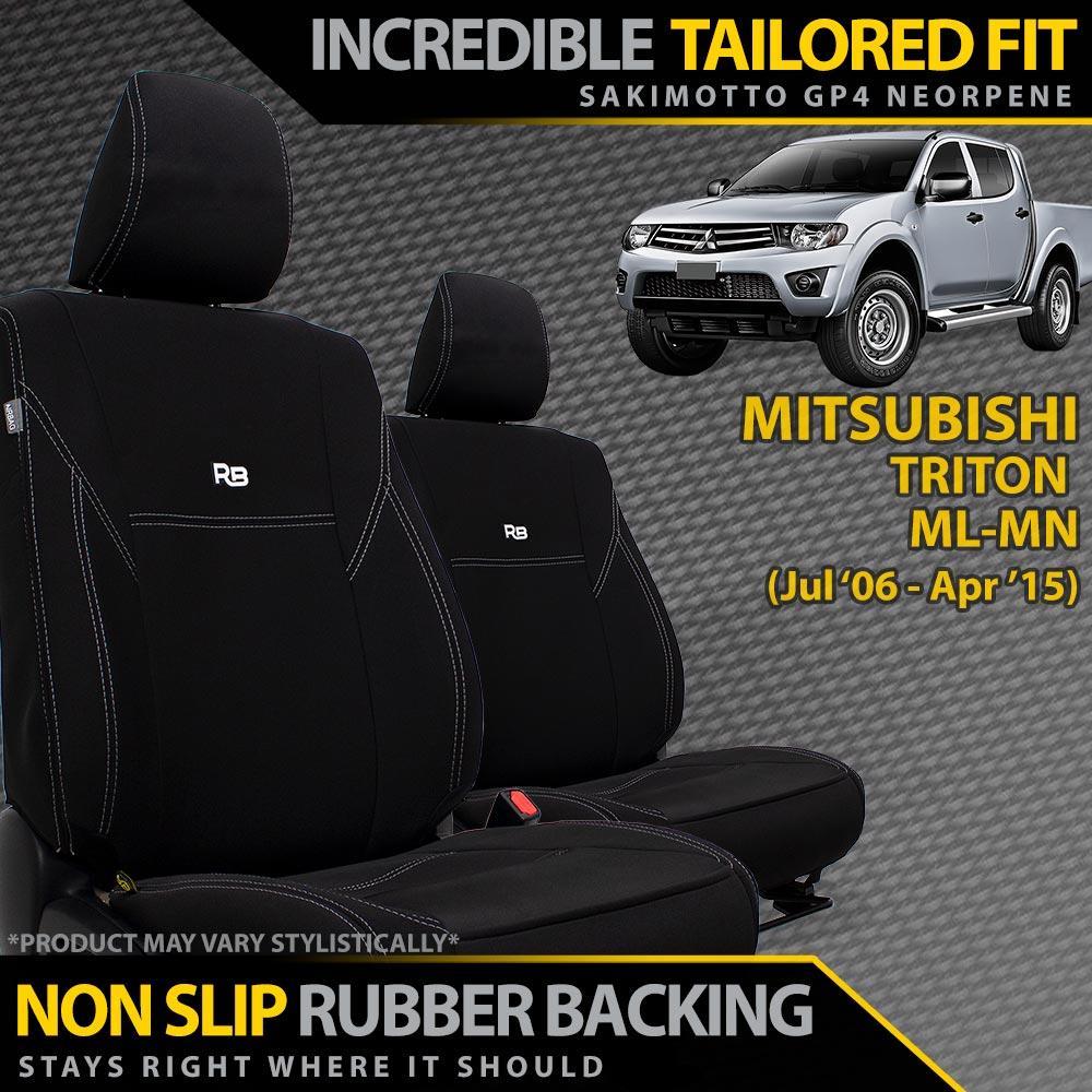 Mitsubishi Triton MN/ML Neoprene 2x Front Seat Covers (Made to Order)-Razorback 4x4