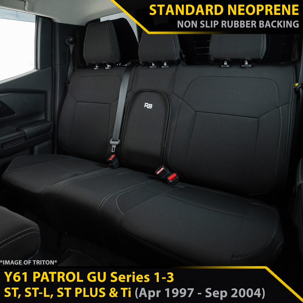 Nissan Patrol GU Wagon Series 1-3 ST, ST-L, ST Plus & Ti GP4 Neoprene 2nd Rows Seat Covers (Made to Order)