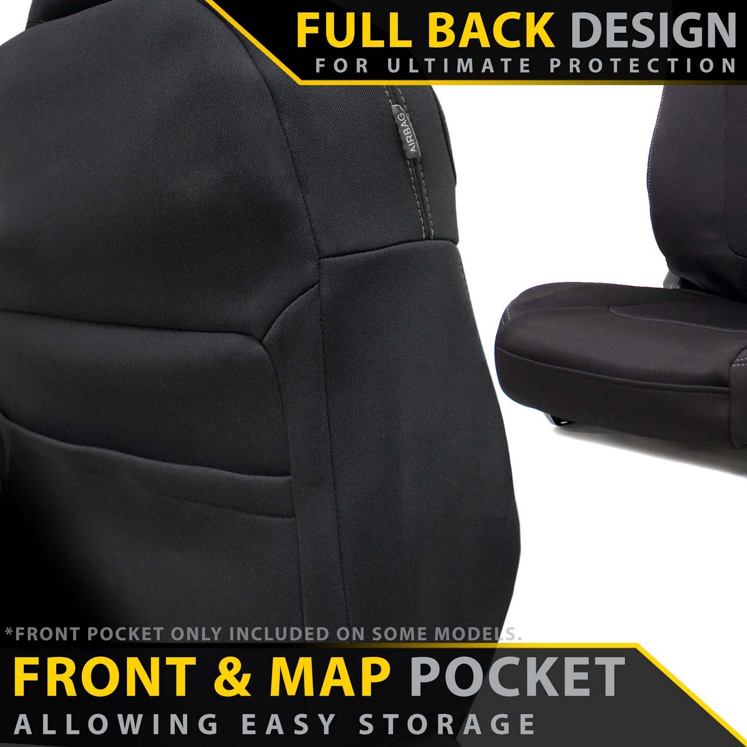 Mitsubishi Triton MQ Exceed Neoprene 2x Front Row Seat Covers (Made to Order)