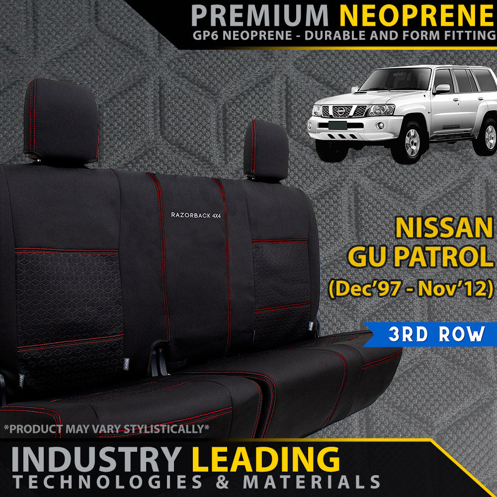 Nissan Patrol GU Wagon Premium Neoprene 3rd Row Seat Covers (Made to Order)