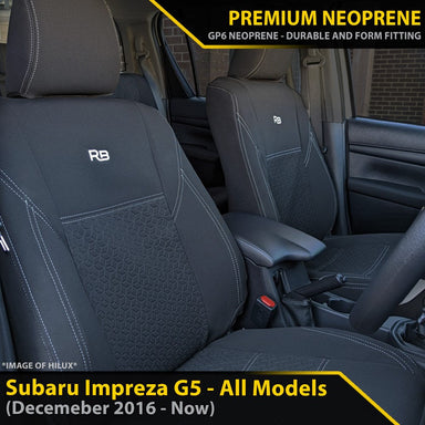 Subaru Impreza Premium Neoprene 2x Front Row Seat Covers (Made to Order)-Razorback 4x4