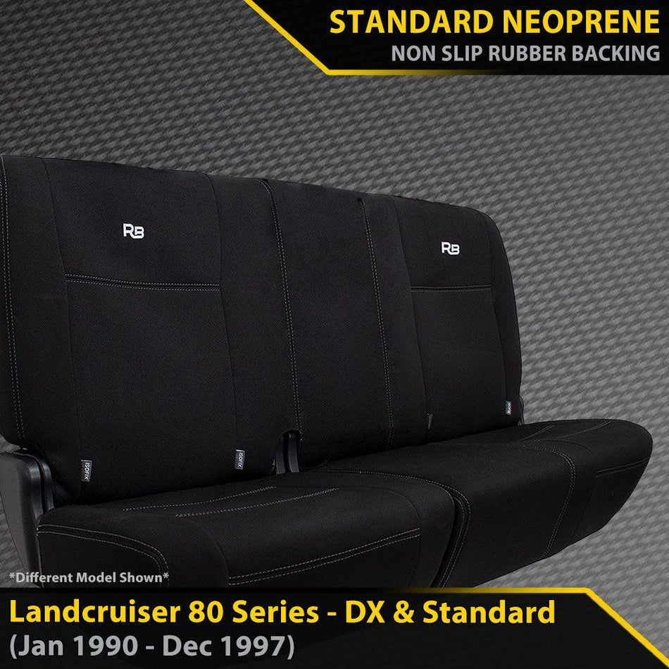 Toyota Landcruiser 80 Series - DX & Standard -  GP4 Neoprene 2nd Row Seat Covers - 100% Bench (Made to Order)