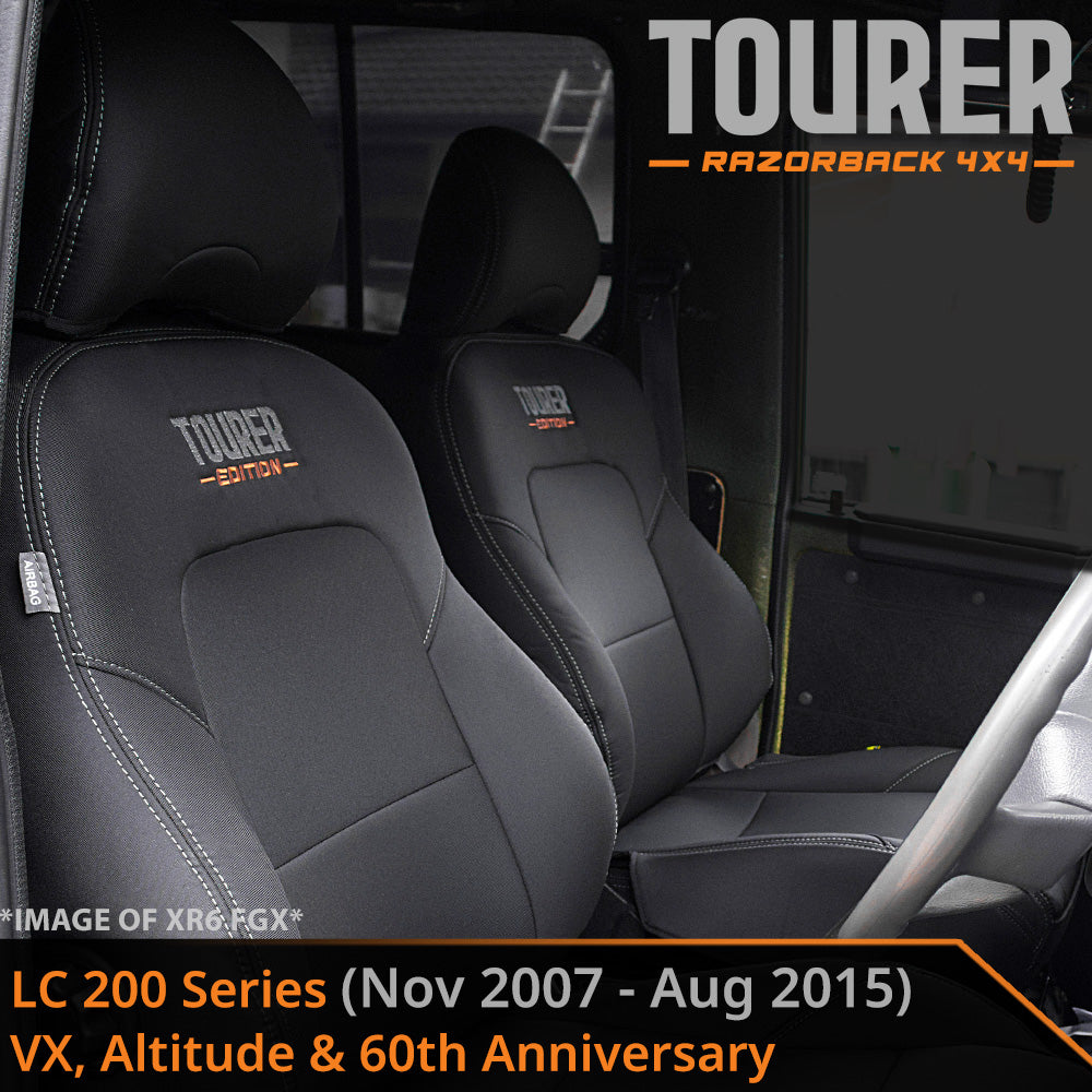 Toyota Landcruiser 200 Series VX/Altitude (11/07 to 08/15) GP9 Tourer 2x Front Row Seat Covers (Made to Order)