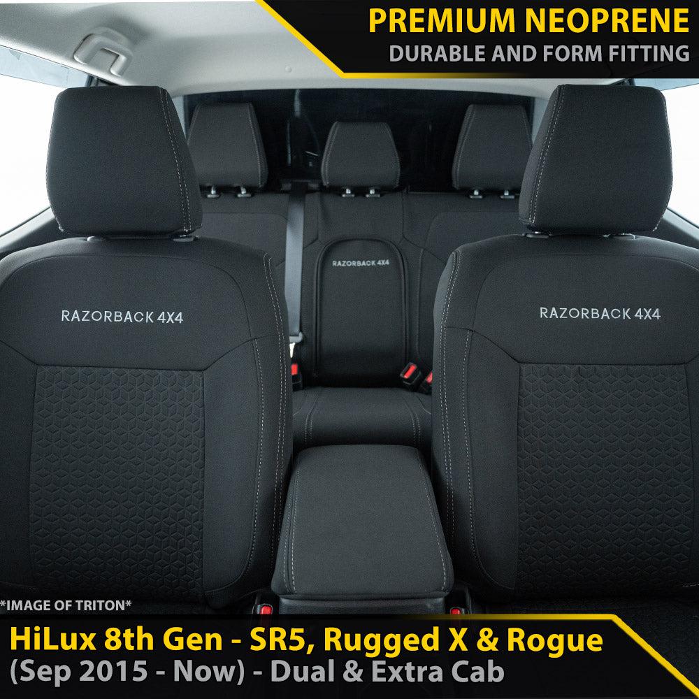 Toyota Hilux 8th Gen SR5, Rugged X & Rogue GP6 Premium Neoprene Full Bundle (Fronts, Rears + Accessories) (Made to Order)