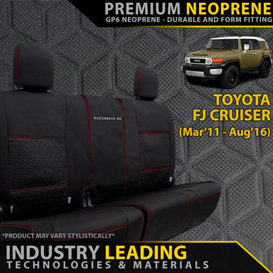 Toyota FJ Cruiser Premium Neoprene Rear Row Seat Covers (Made to Order)-Razorback 4x4