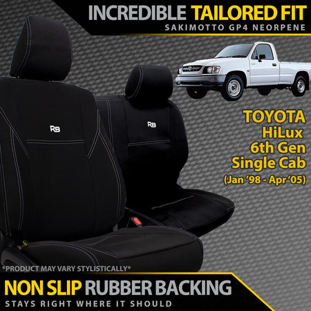 Toyota Hilux 6th Gen Neoprene Bucket & 3/4 Bench Seat Covers (Made to Order)-Razorback 4x4