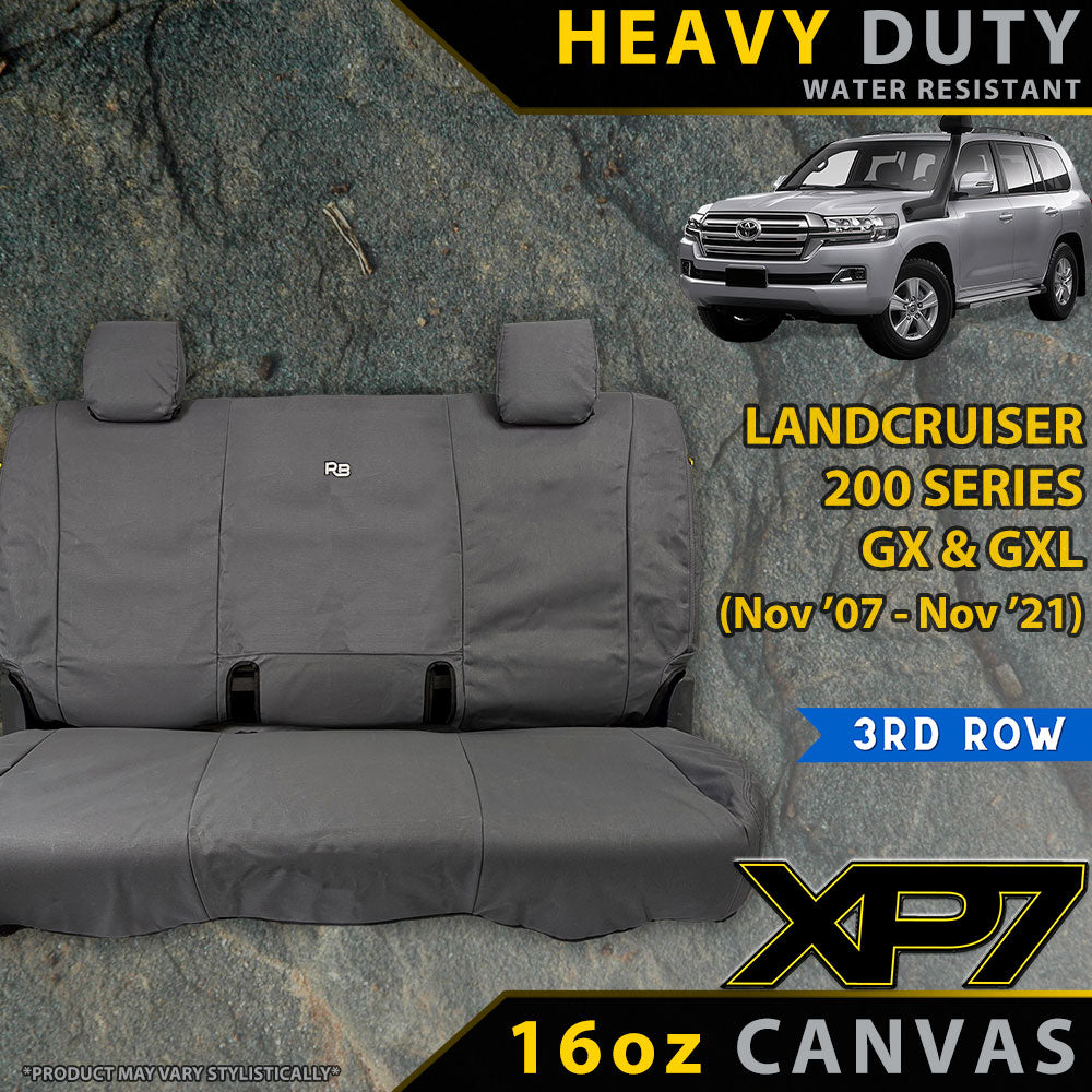 Toyota Landcruiser 200 Series GX/GXL Heavy Duty XP7 Canvas 3rd Row Seat Covers (Made to Order)