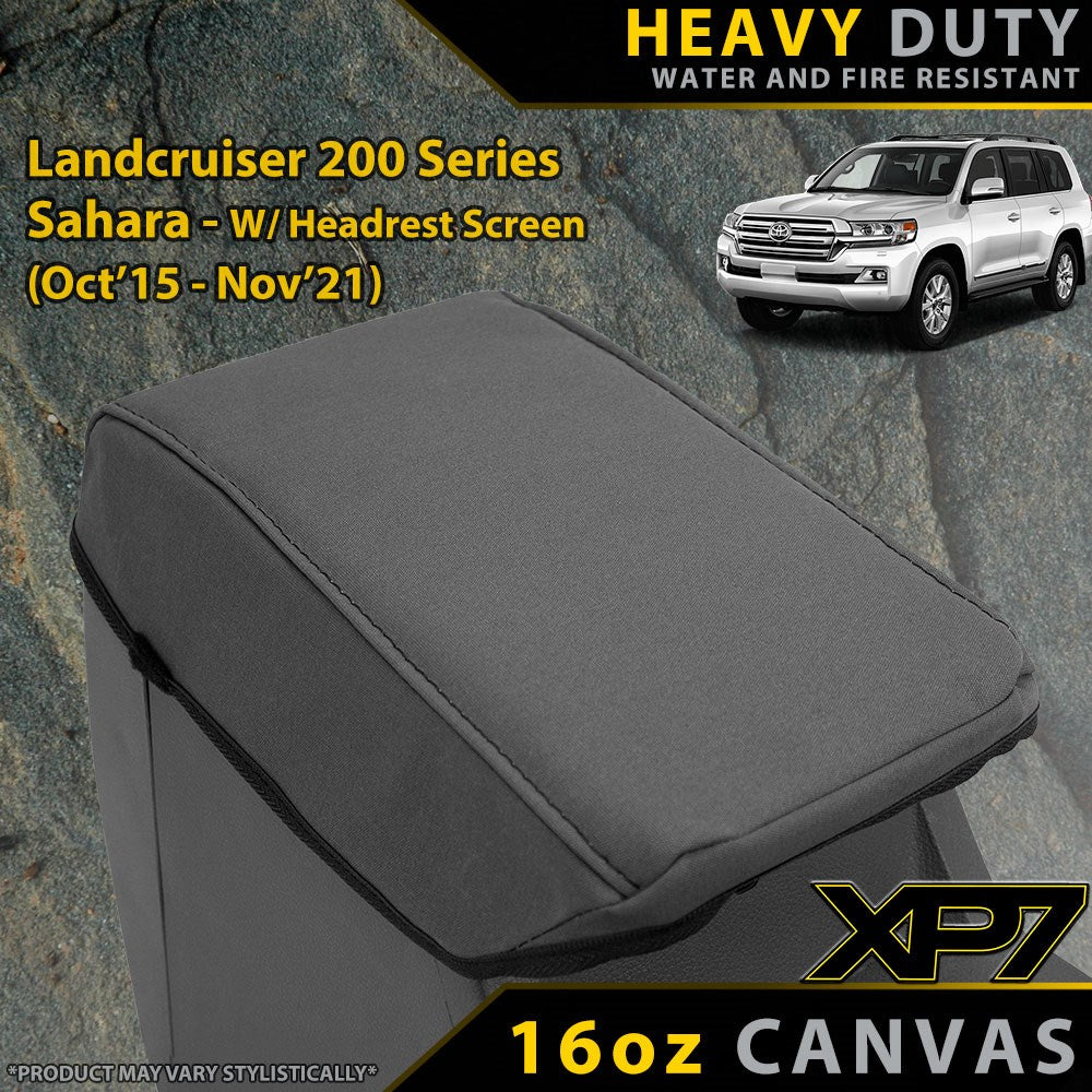 Toyota Landcruiser 200 Series Sahara W/Headrest XP7 Heavy Duty Canvas Console Lid (Made to Order)