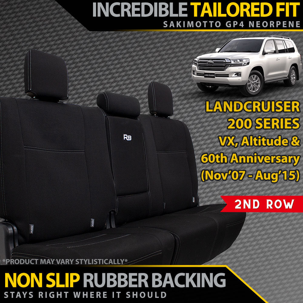 Toyota Landcruiser 200 Series VX/Altitude Neoprene 2nd Row Seat Covers (Made to Order)