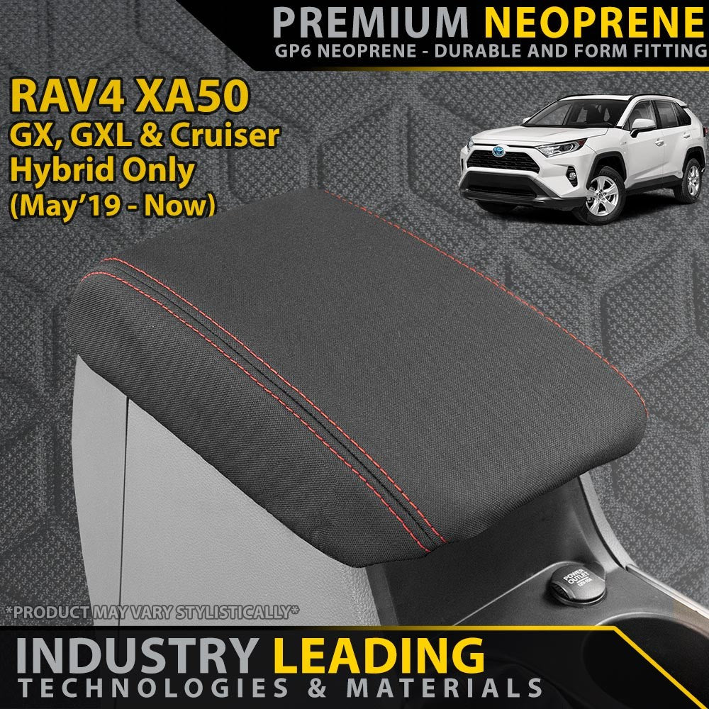 Toyota RAV4 XA50 GX/GXL/Cruiser Hybrid Premium Neoprene Console Lid (Made to Order)