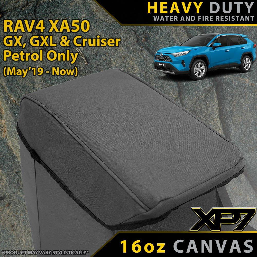 Toyota RAV4 XA50 GX/GXL/Cruiser Petrol XP7 Heavy Duty Canvas Console Lid Cover (Made to Order)