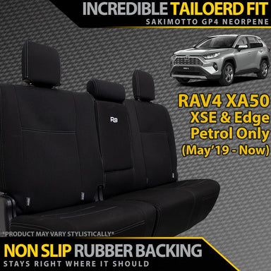 Toyota RAV4 XA50 XSE/Edge Petrol Neoprene Rear Row Seat Covers (In Stock)-Razorback 4x4