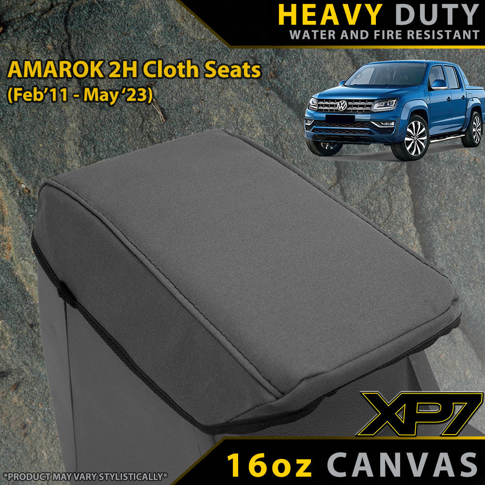 Volkswagen Amarok 2H (Cloth Seats) Heavy Duty XP7 Canvas Armrest Console Lid Cover (Made to Order)