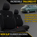 Volkswagen Transporter T6 Neoprene 2x Front Bucket Seat Covers (Made to Order)-Razorback 4x4