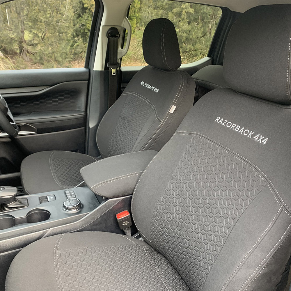 Ford Next-Gen Ranger T6.2 Sport Premium Neoprene 2x Front Row Seat Covers (Made to Order)