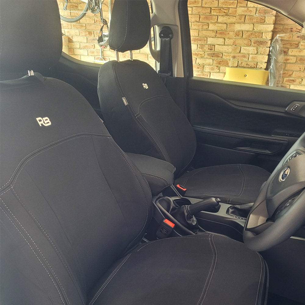 Ford Next-Gen Ranger T6.2 Sport Neoprene 2x Front Row Seat Covers (In Stock)