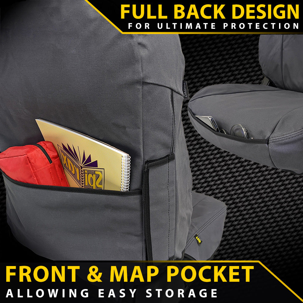 Nissan Navara NP300 Series 1 & 2 XP7 Heavy Duty Canvas 2x Front Seat Covers (In Stock)