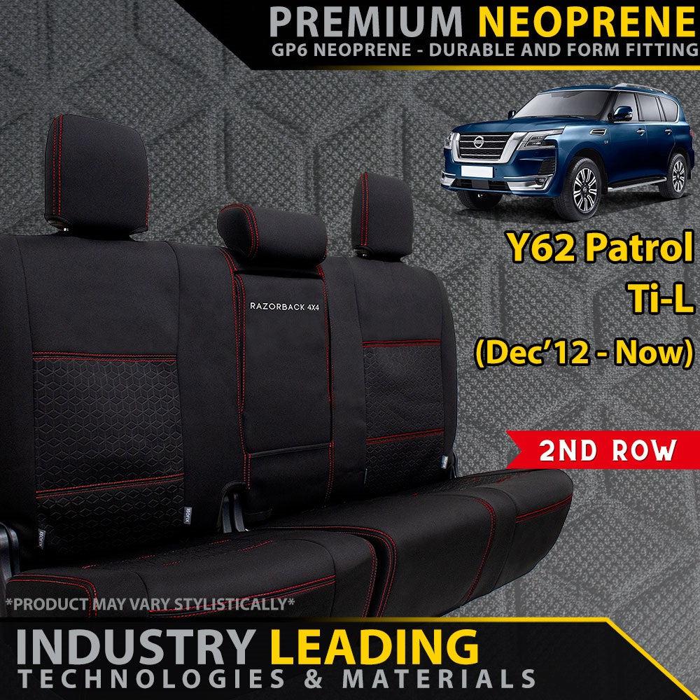 Nissan Patrol Y62 Ti-L GP6 Premium Neoprene 2nd Row Seat Covers (Made to Order)
