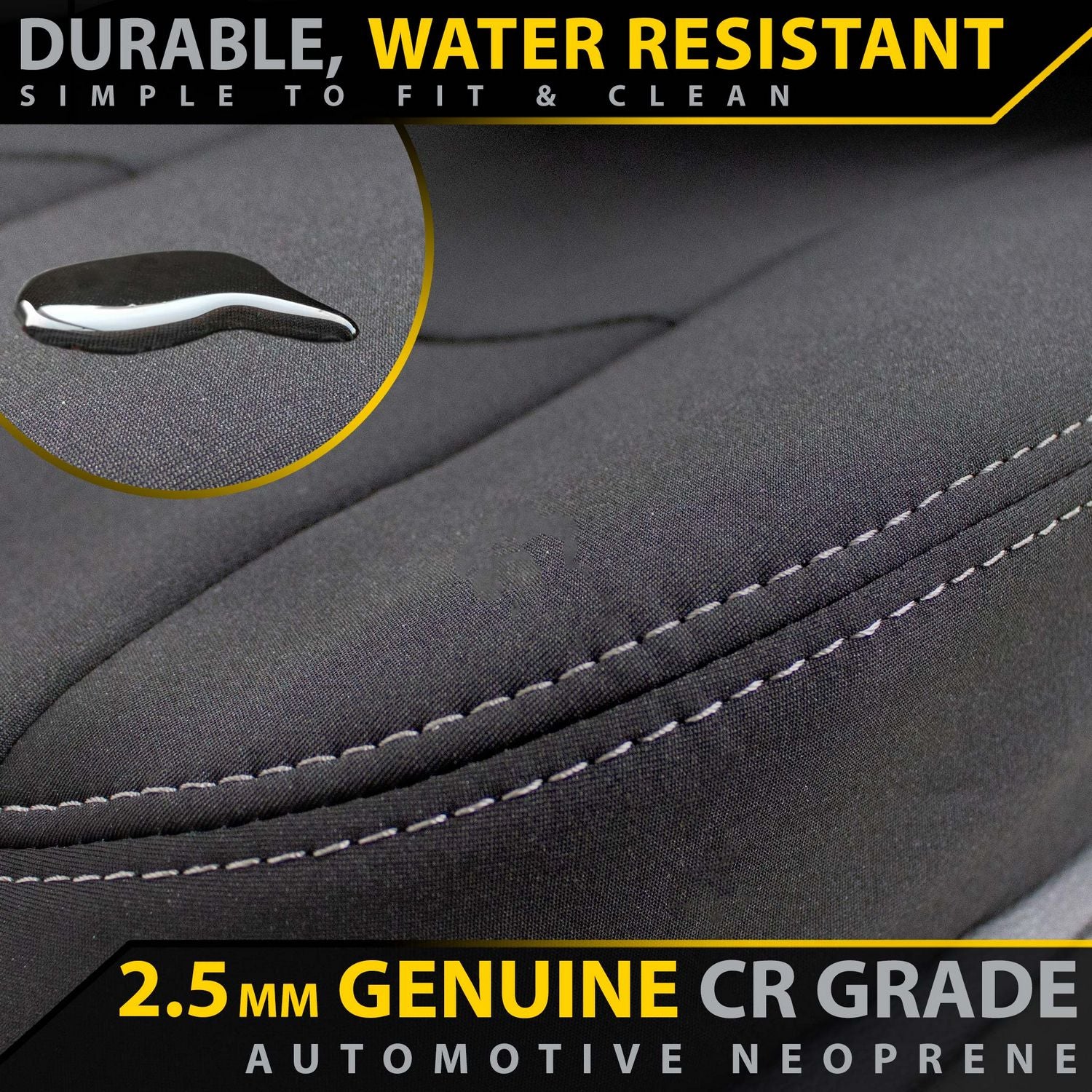 Isuzu D-MAX RG Single Cab Neoprene 2x Front Seat Covers (Made to Order)