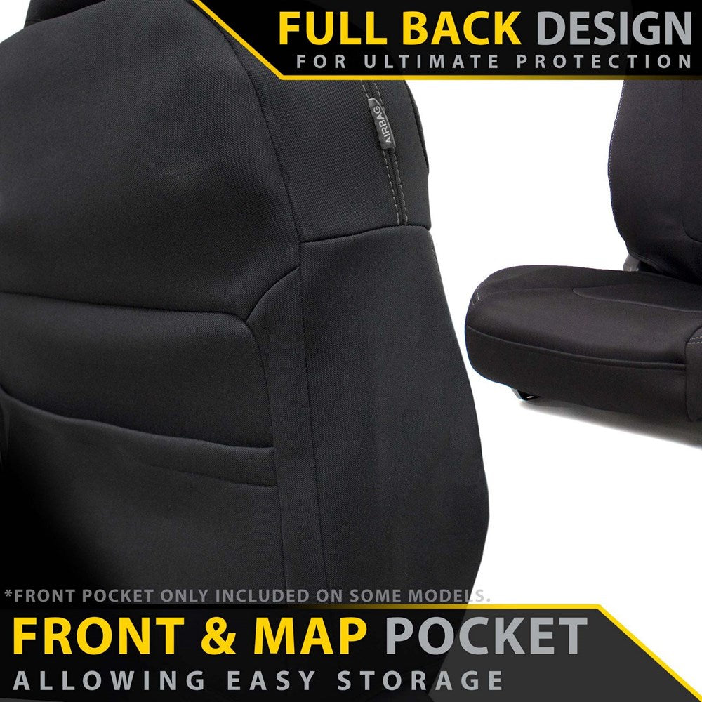 Toyota Landcruiser 80 Series VX Limited GP4 Neoprene 2nd Row 50/50 Split Covers w/Armrest Cover (Made to Order)