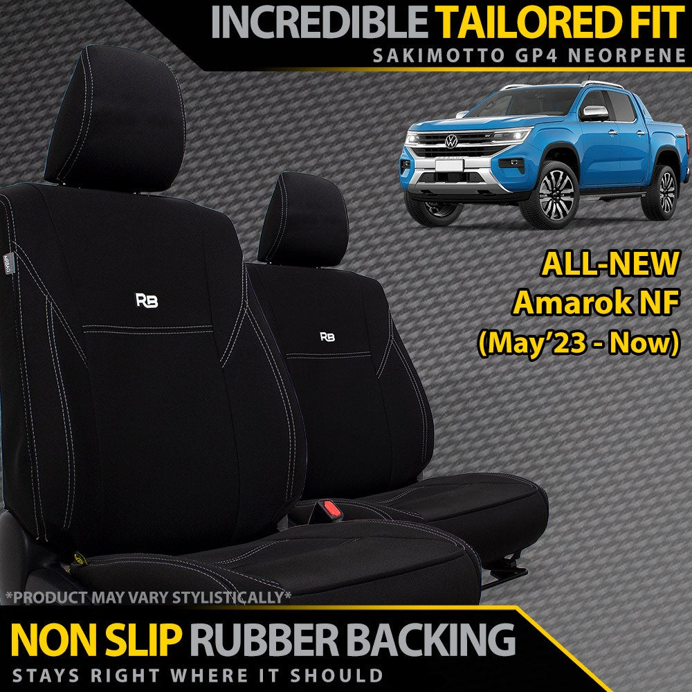 Volkswagen All-New Amarok Neoprene 2x Front Row Seat Covers (Made to Order)