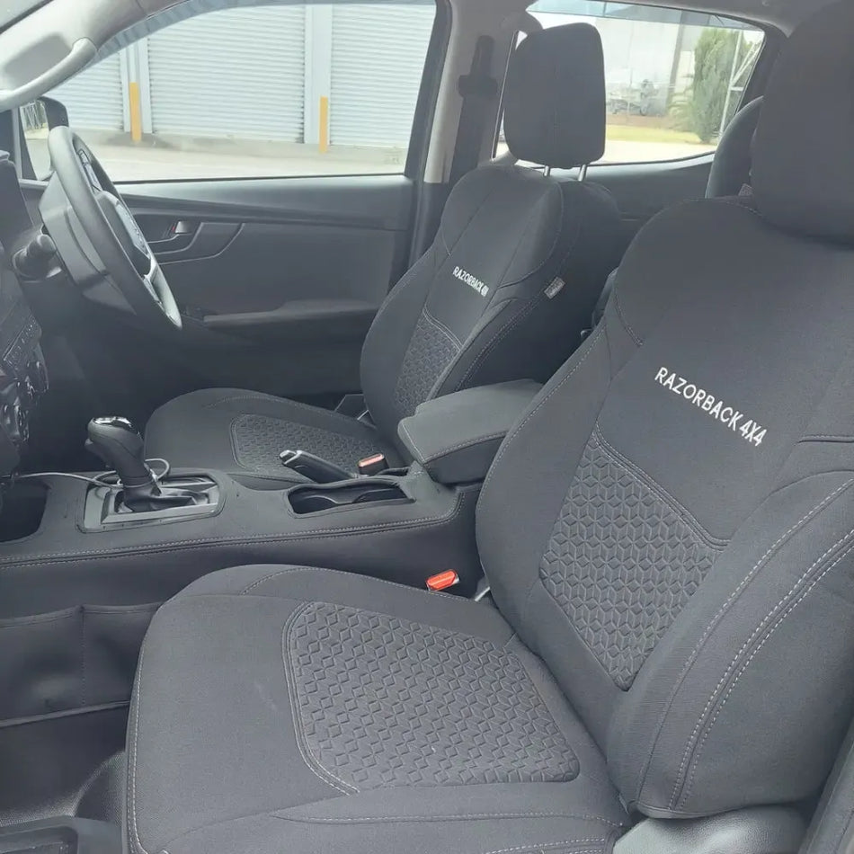 Isuzu D-Max RG - SX - Dual & Space Cab - GP6 Premium Neoprene 2x Front Seat Covers (Made to Order)