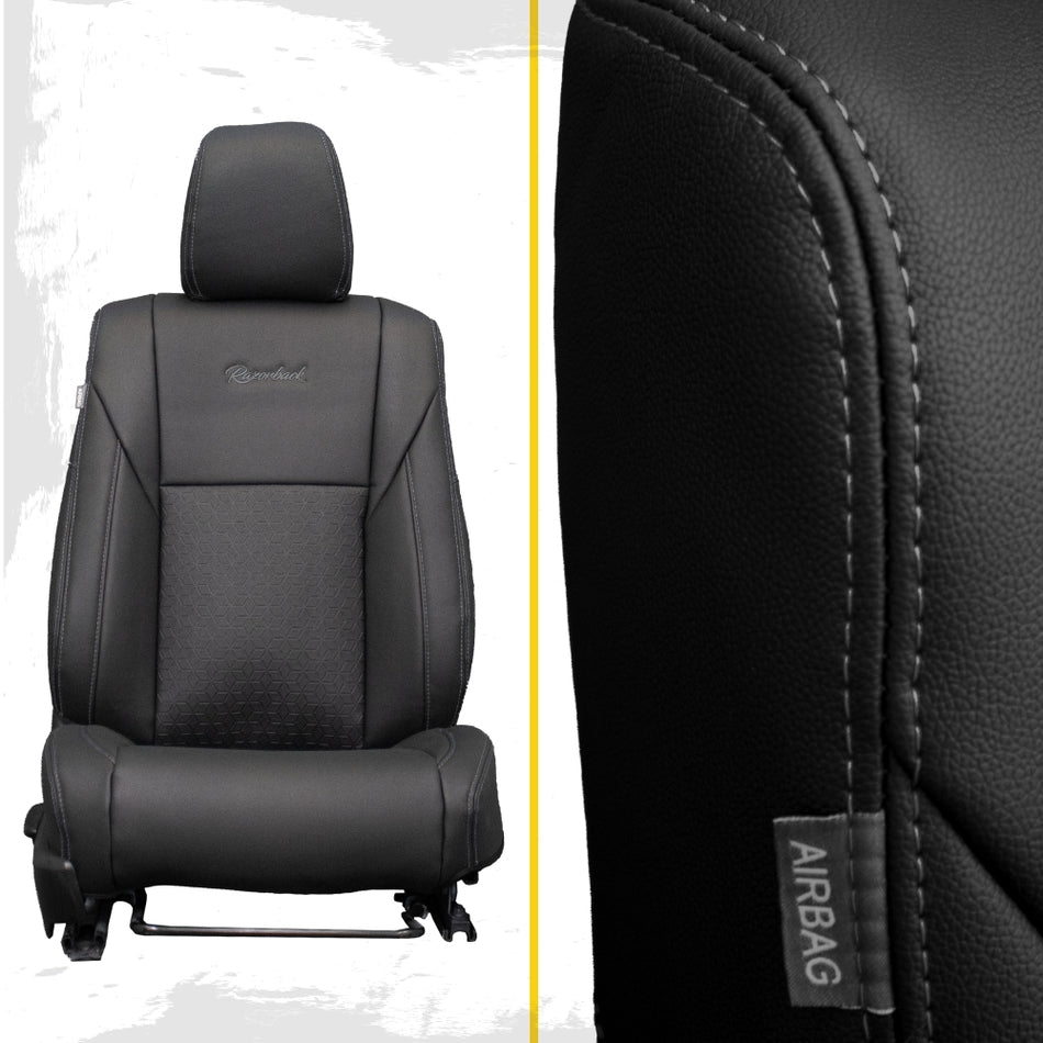 SIGNATURE SERIES Front Row Seat Covers - Toyota Hilux 8th Gen - SR & SR5 with Cloth Seats (Made To Order)