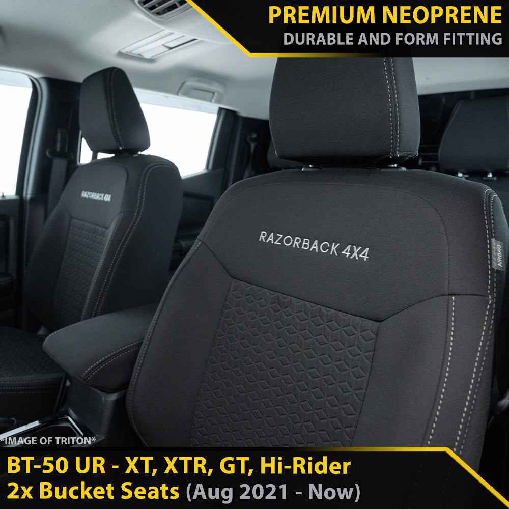 Mazda BT-50 UR Premium Neoprene 2x Front Seat Covers (Available)