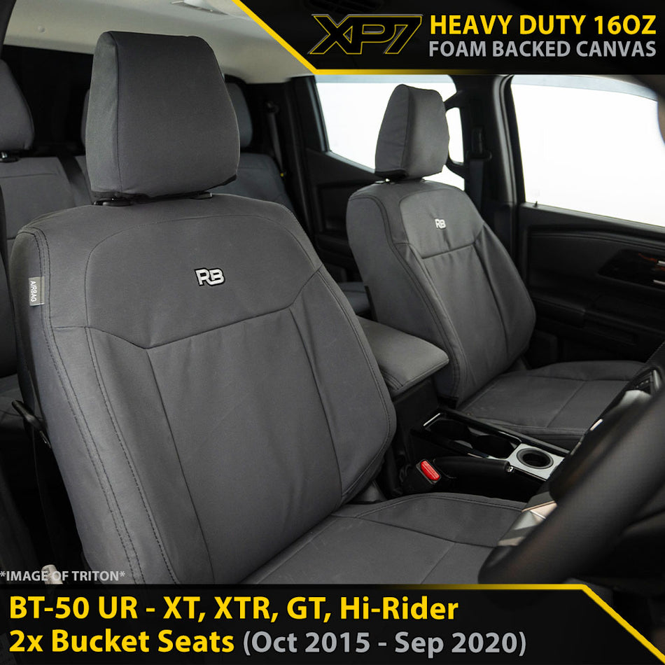 Mazda BT-50 UR XP7 Heavy Duty Canvas 2x Front Seat Covers (Available)-Razorback 4x4