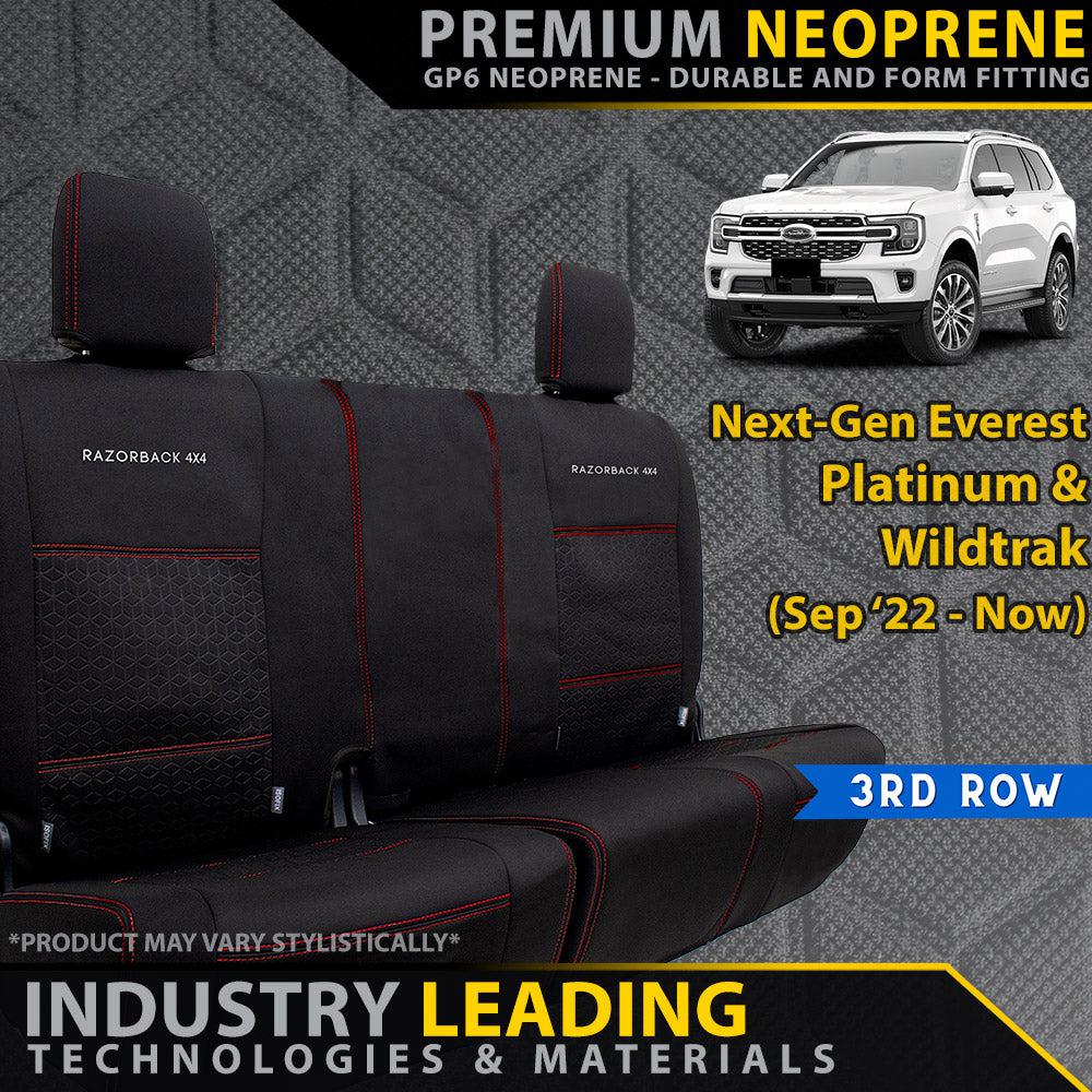 Ford Next-Gen Everest Platinum & Wildtrak Premium Neoprene 3rd Row Seat Covers (Made to Order)