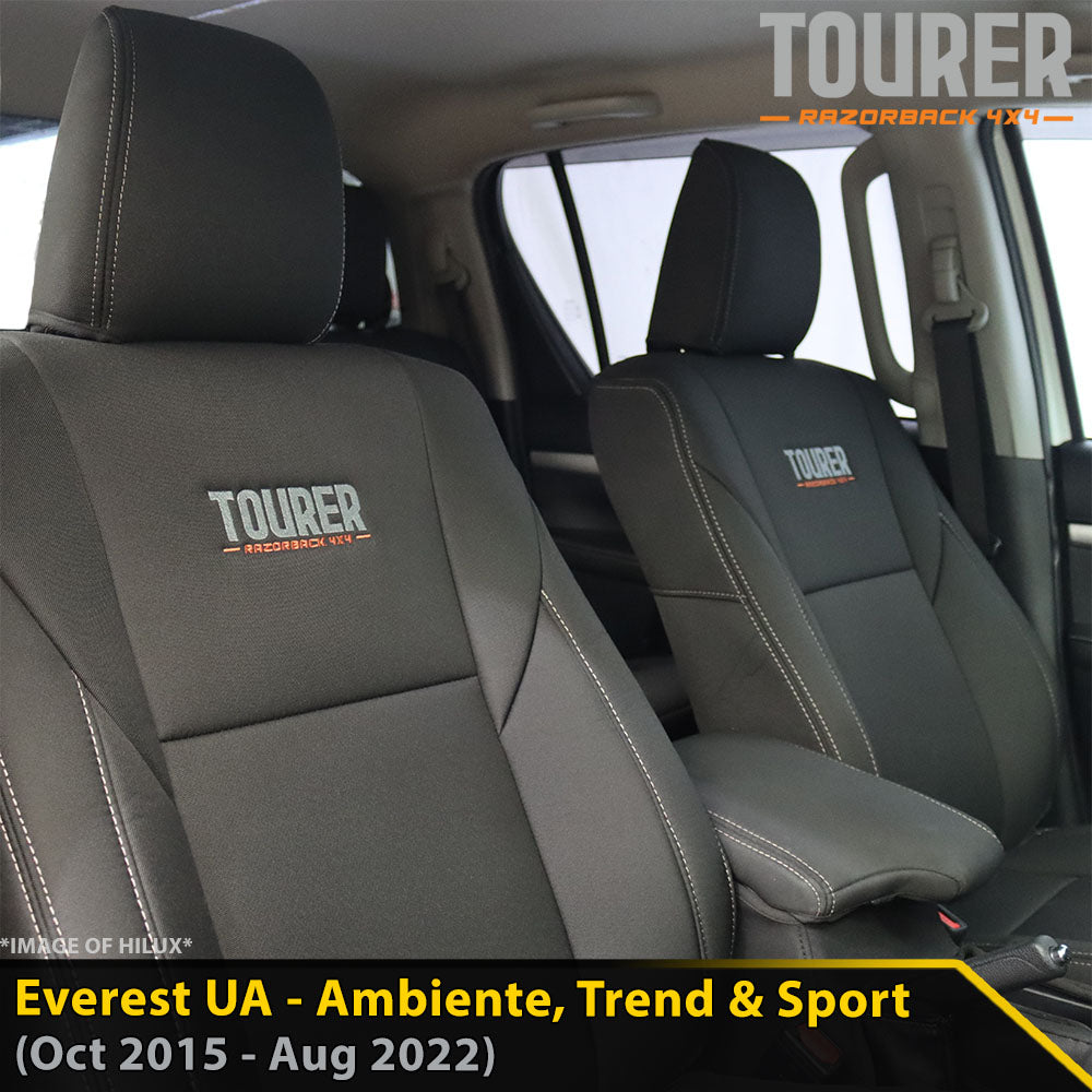 Ford Everest UA Trend & Ambiente GP9 Tourer 2x Front Row Seat Covers (Made to Order)