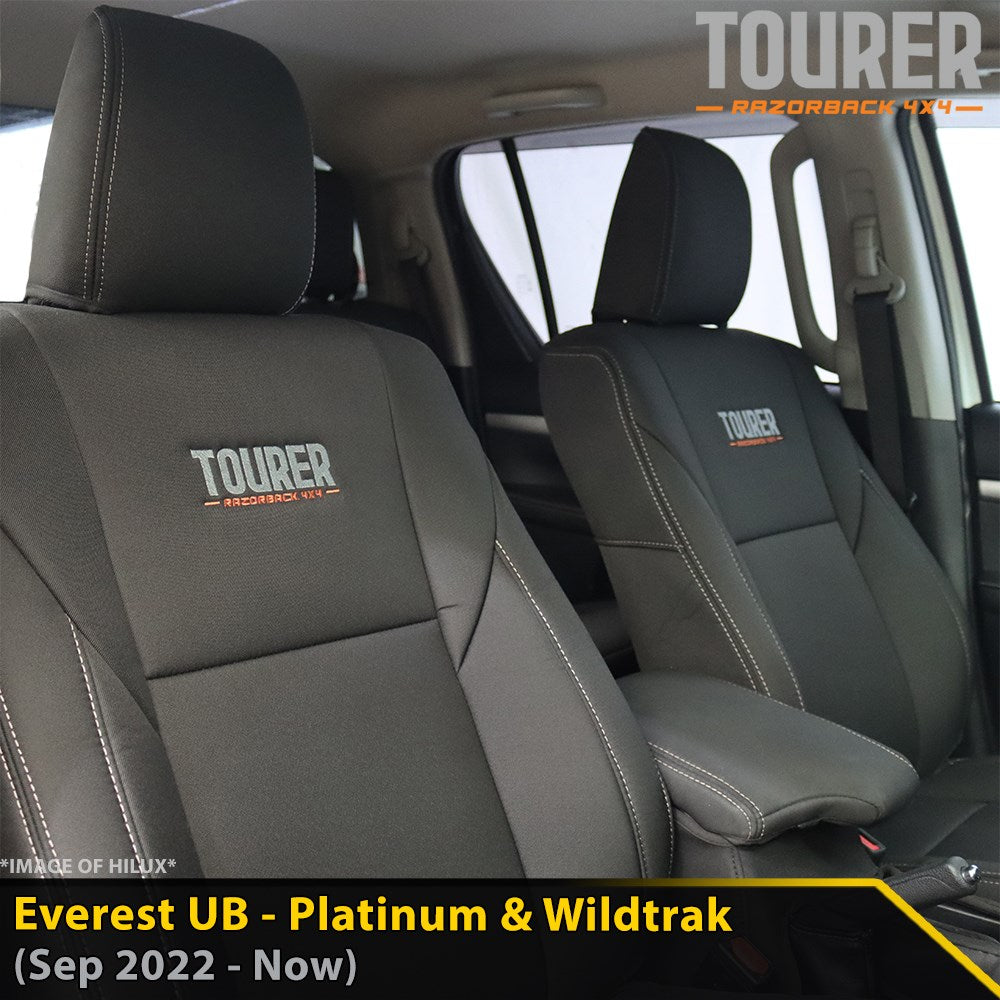 Ford Next-Gen Everest UB Platinum & Wildtrak Tourer 2x Front Seat Covers (In Stock)