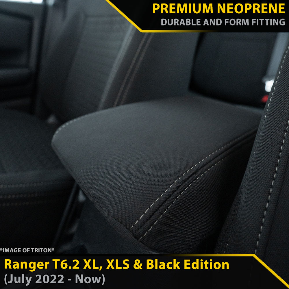 Ford Next-Gen Ranger T6.2 XL, XLS & Black Edition Premium Neoprene Console Lid (Made to Order)-Razorback 4x4